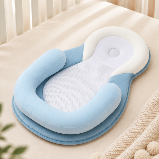 Cojín de soporte para la cabeza del bebé para cochecito y silla de auto
