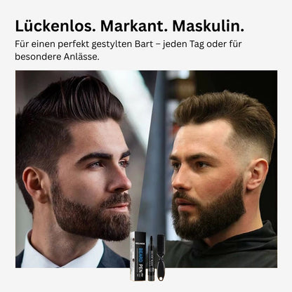 Bartelo | Bartfüllstift Set mit Bürste und Konturschablone für Herren