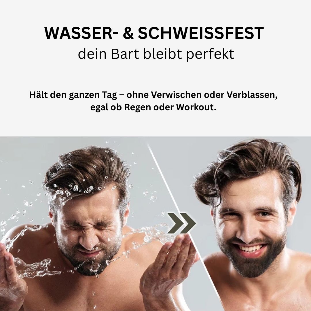Bartelo | Bartfüllstift Set mit Bürste und Konturschablone für Herren