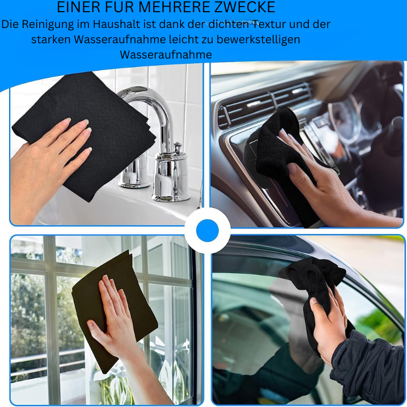 Glanvio | Paños de microfibra para vidrio y acero inoxidable, sin marcas, set de 10, 30×30 cm