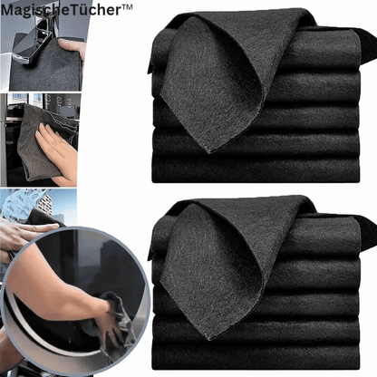 Glanvio | Paños de microfibra para vidrio y acero inoxidable, sin marcas, set de 10, 30×30 cm