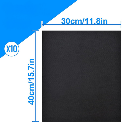 Glanvio | Paños de microfibra para vidrio y acero inoxidable, sin marcas, set de 10, 30×30 cm