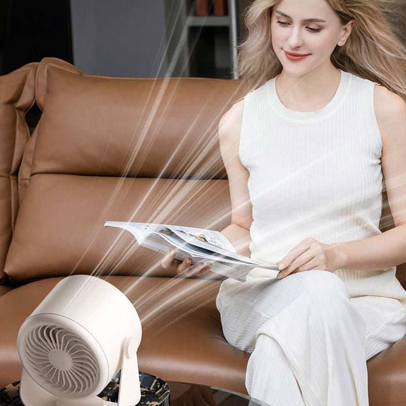 BreezeFlow | Leiser Tischventilator mit Akku 5