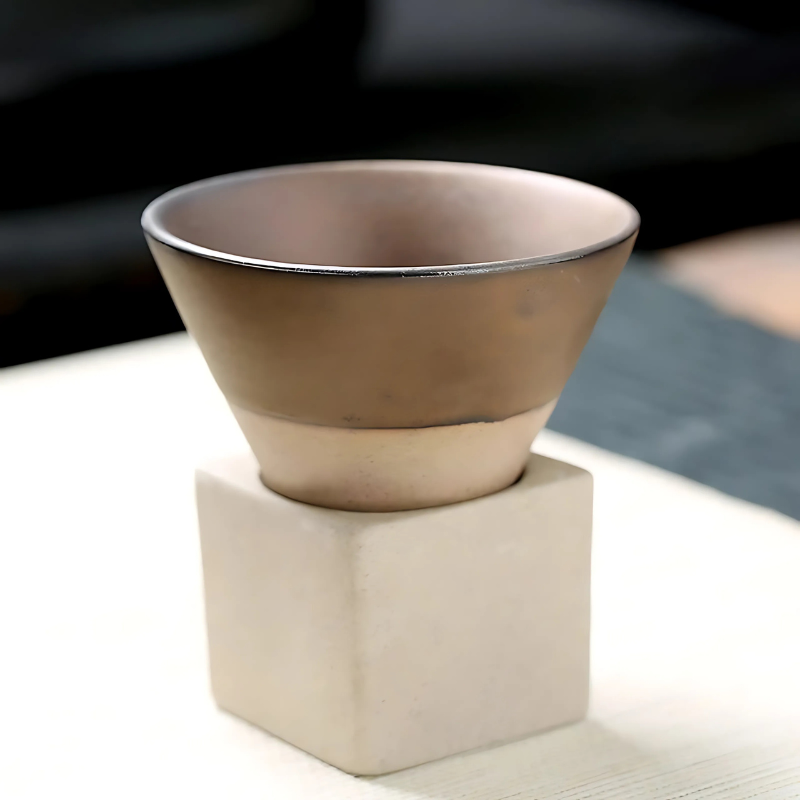 Tasumi | Set da 2 tazze da caffè giapponesi in ceramica con supporto, 100 ml