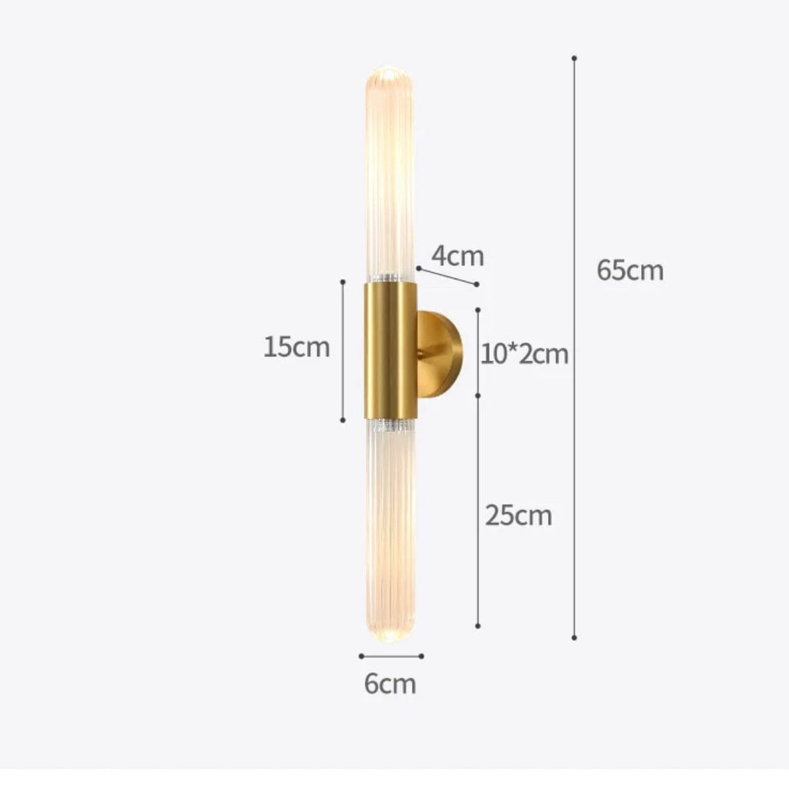 Lampada da parete moderna in vetro a bastoncino – Design LED elegante per soggiorno, camera da letto e corridoio