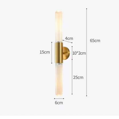 Lampada da parete moderna in vetro a bastoncino – Design LED elegante per soggiorno, camera da letto e corridoio
