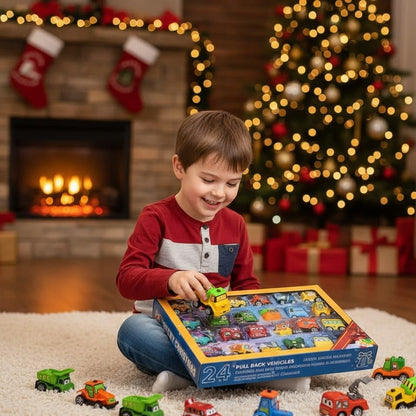 Speedjoy | Calendario dell’Avvento con auto per bambini, con 24 auto in miniatura di metallo