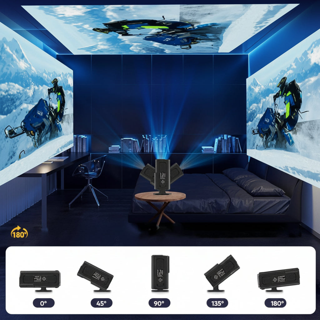 Kinovia | Mini proiettore Full HD con supporto 4K, Wi-Fi e Bluetooth