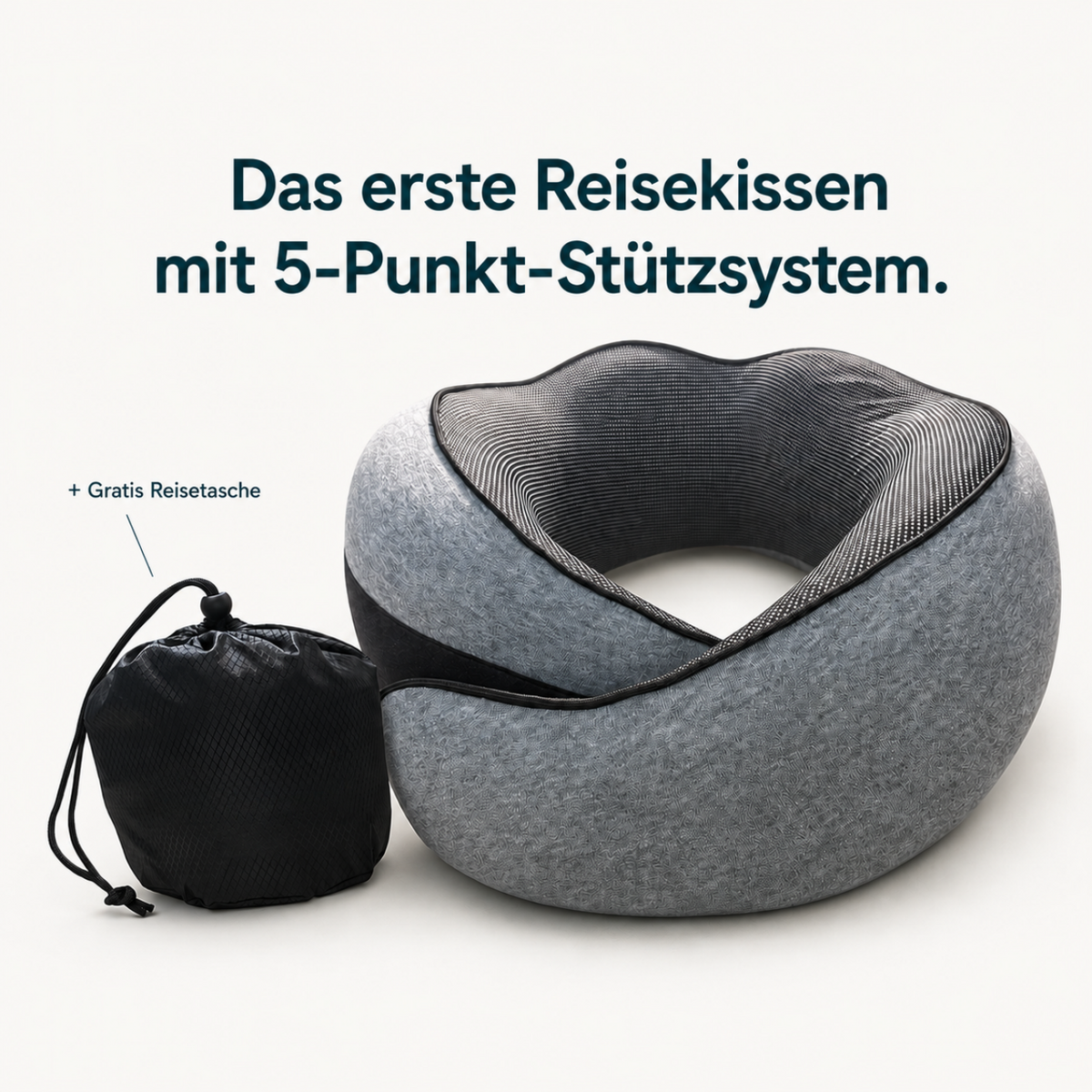 Reisola | Reisekissen mit Memory-Schaum, Nackenkissen für Flugzeug, Zug und Auto