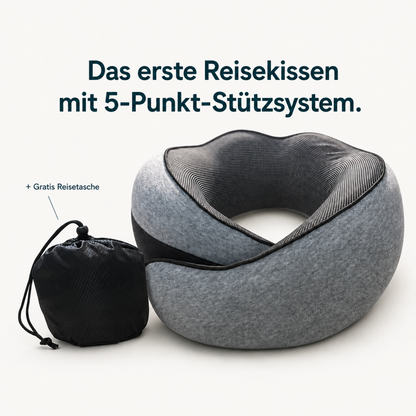 Reisola | Reisekissen mit Memory-Schaum, Nackenkissen für Flugzeug, Zug und Auto