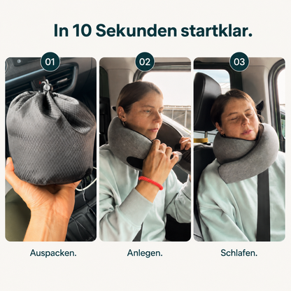 Reisola | Reisekissen mit Memory-Schaum, Nackenkissen für Flugzeug, Zug und Auto
