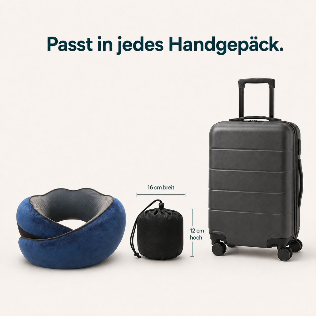 Reisola | Reisekissen mit Memory-Schaum, Nackenkissen für Flugzeug, Zug und Auto