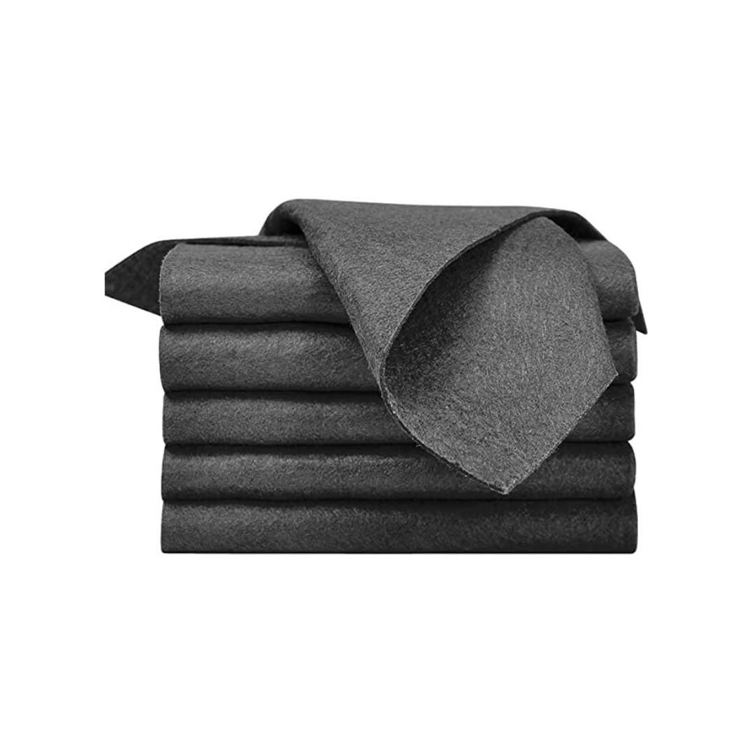 Glanvio | Paños de microfibra para vidrio y acero inoxidable, sin marcas, set de 10, 30×30 cm