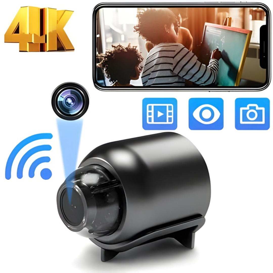 Vistrel | Mini 4K Security Camera with Wi-Fi, Night Vision and Battery