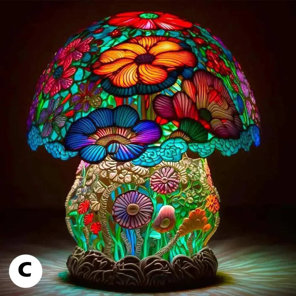 Fungelo | LED Pilzlampe aus Harz als dekorative Tischlampe