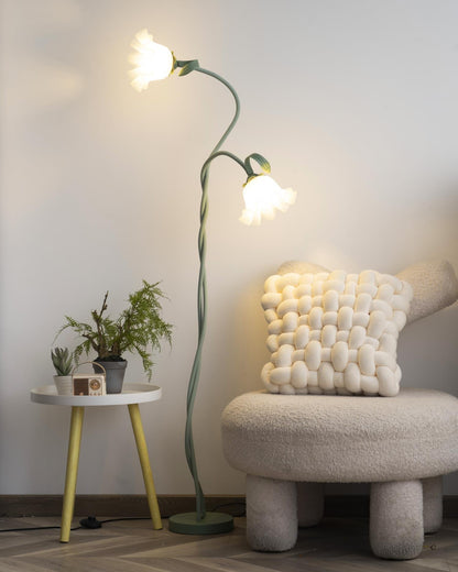 Calla Lampada da terra | Lampada da terra LED a forma di fiore con design decorativo