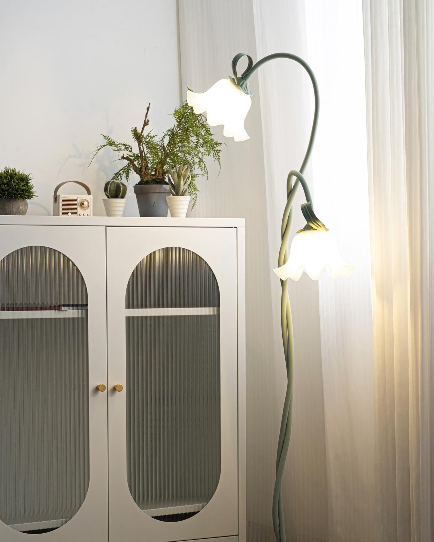 Calla Lampada da terra | Lampada da terra LED a forma di fiore con design decorativo