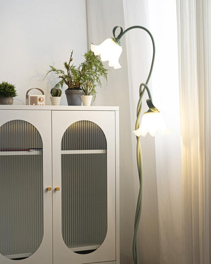 Calla Lampada da terra | Lampada da terra LED a forma di fiore con design decorativo