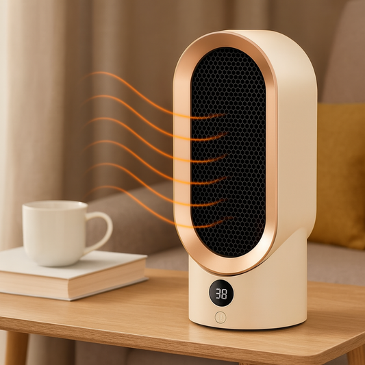 Thermalo | Keramik Heizlüfter 800 W mit 2 Heizstufen und Kippschutz