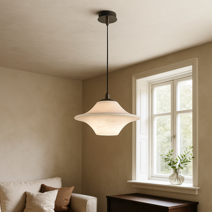 Zenithra | Lampada a sospensione minimalista Wabi Sabi in marmo naturale