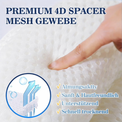 Coussin de bain BathCloud 4D | Coussin ergonomique de soutien pour la nuque et le dos avec ventouses antidérapantes