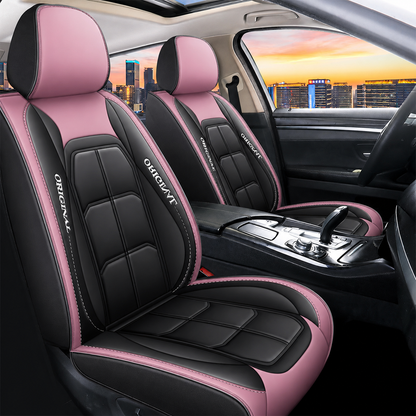 Sitrano | PU Leather Car Seat Covers for Front Seats, Set of 2, Universal Fit