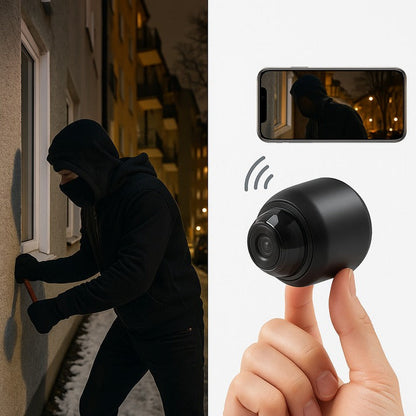 Wachira | Mini telecamera di sorveglianza Wi-Fi con visione notturna, app in diretta e avviso di movimento