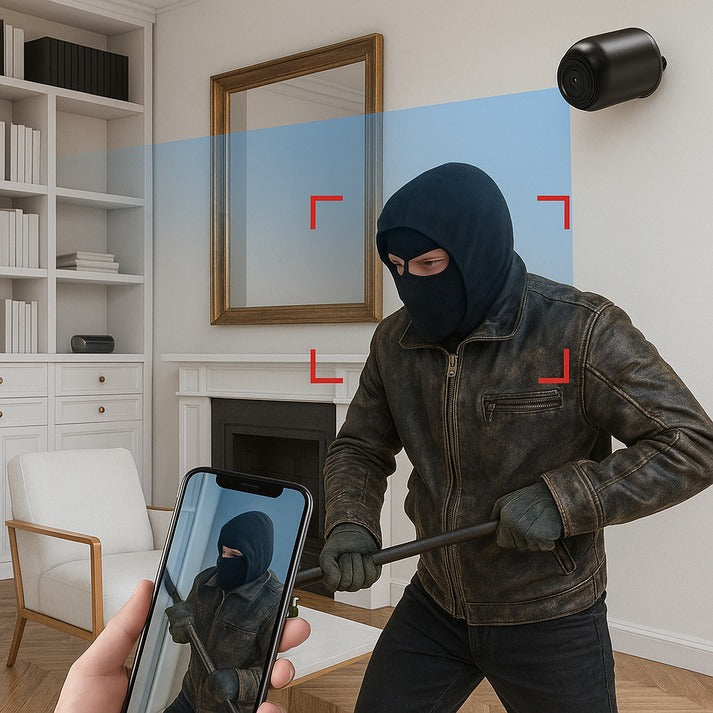 Wachira | Mini telecamera di sorveglianza Wi-Fi con visione notturna, app in diretta e avviso di movimento