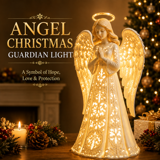 Elvaria | Light-Up LED Angel Figure, Battery Operated, 30 cm