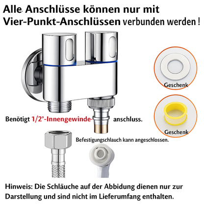 AuriJet Stainless Steel Bidet Sprayer – Toilet Shower with Pressure Control & Ergonomic Handle