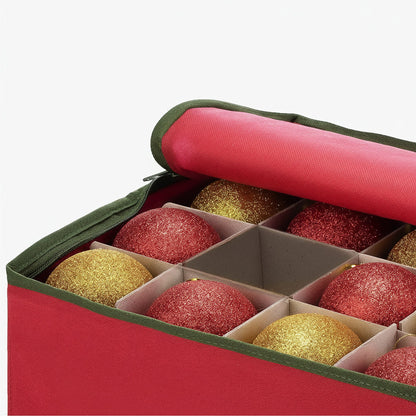 Ornavio | Contenitore per palline di Natale con divisori e maniglie