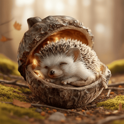 Eichelo | Decorazione natalizia da appendere con animali del bosco dentro ghiande in acrilico, 8 cm