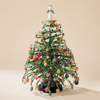 Perlvio | Decorazione natalizia albero di perline da creare con catena luminosa LED, circa 25 cm