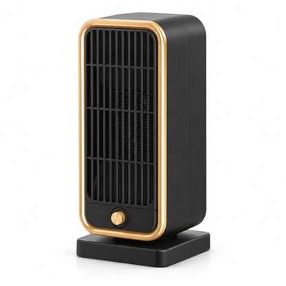 Calvetta | Mini termoventilatore in ceramica da 500 W con dettagli dorati