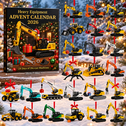 Baggora | Calendario de Adviento infantil con 24 minivehículos de construcción de metal fundido a presión