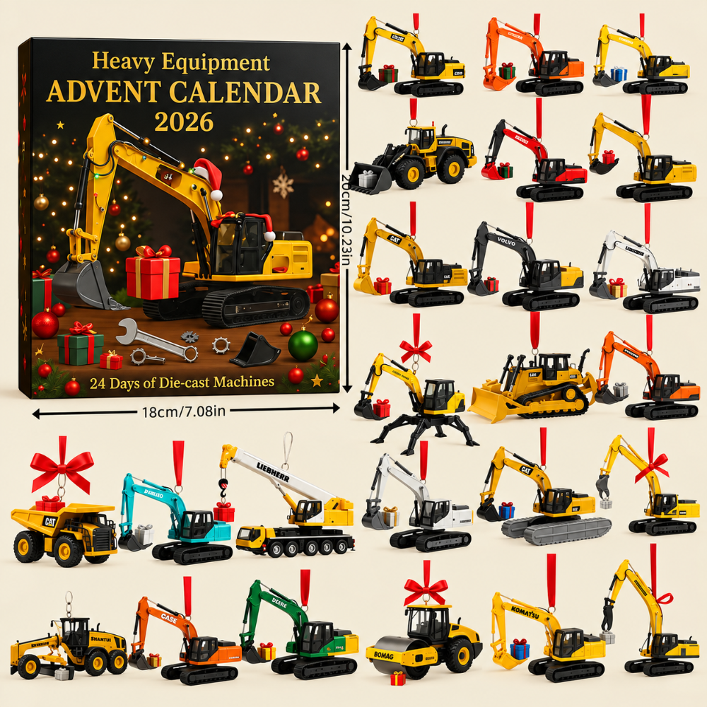 Baggora | Calendario de Adviento infantil con 24 minivehículos de construcción de metal fundido a presión