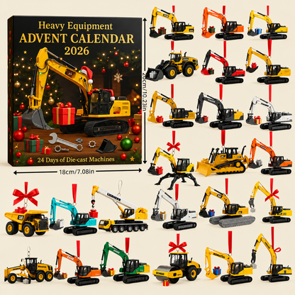 Baggora | Calendario de Adviento infantil con 24 minivehículos de construcción de metal fundido a presión