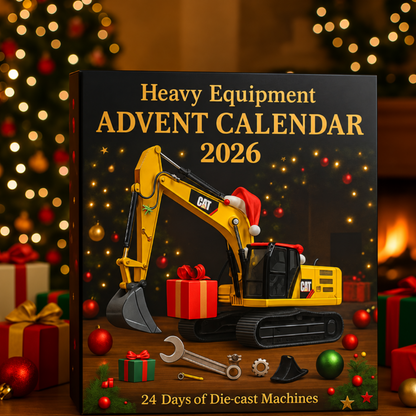 Baggora | Calendario de Adviento infantil con 24 minivehículos de construcción de metal fundido a presión