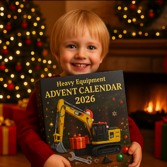 Baggora | Calendrier de l'Avent enfant avec 24 engins de chantier miniatures