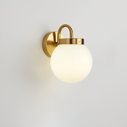 Lunaris – Lampada da parete contemporanea a forma di sfera in vetro con design a strisce e tecnologia LED