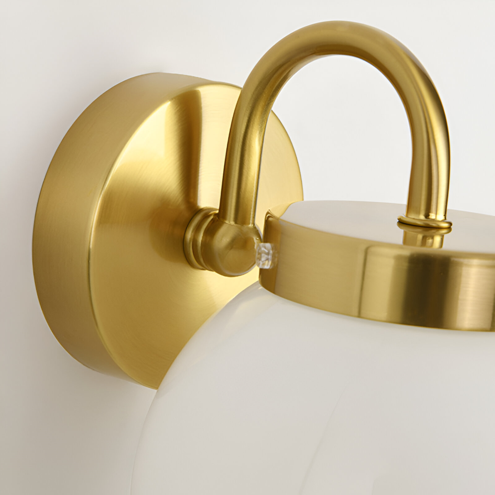 Lunaris – Lampada da parete contemporanea a forma di sfera in vetro con design a strisce e tecnologia LED