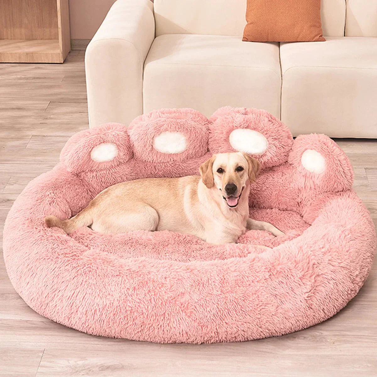 Lit orthopédique Fluffy PawDream™ pour chien | Peluche extra douce | Protection des articulations | Antidérapant | 4 tailles