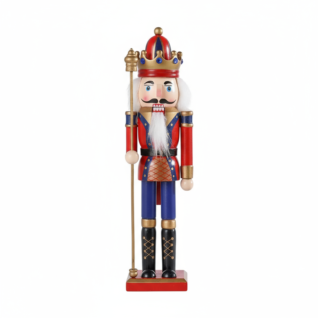 Nussknacker Soldat | Handgefertigte Holzfigur 30 cm | Vintage Weihnachtsdekoration aus dem Erzgebirge