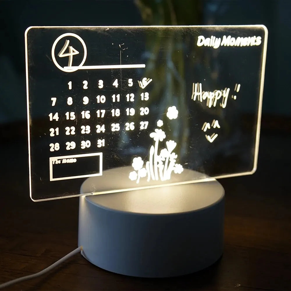 NoteGlow | Lampada da tavolo LED con lavagna per appunti | Luce dimmerabile e lavagna per ufficio, cameretta e home office