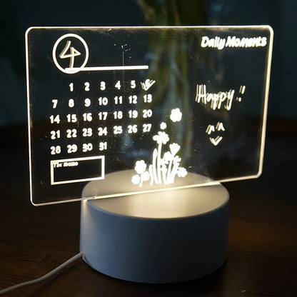 NoteGlow | Lampada da tavolo LED con lavagna per appunti | Luce dimmerabile e lavagna per ufficio, cameretta e home office
