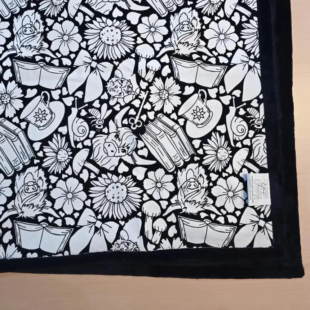 Doodlia | Coperta da colorare con 24 matite colorate, 150 × 125 cm, lavabile