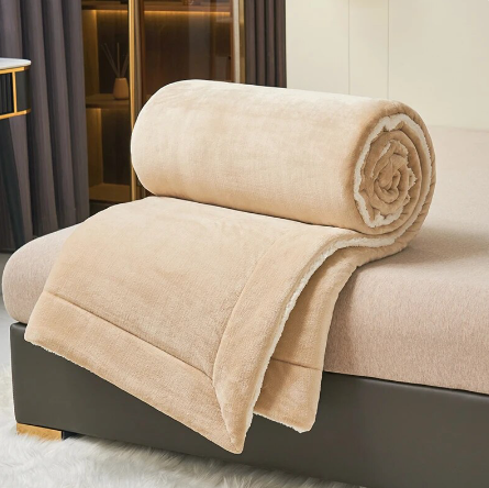 Kuschova | Coperta morbida double-face in micropile e sherpa, 200 × 230 cm