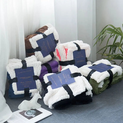 Nubelia | Double-Layer Throw Blanket with Velvety Surface and Plush Lining