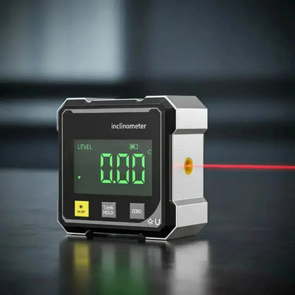 Neigora | Digitaler Neigungsmesser mit Laserlinie, Magnetfuß und USB-Akku
