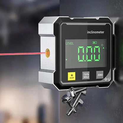 Neigora | Digitaler Neigungsmesser mit Laserlinie, Magnetfuß und USB-Akku